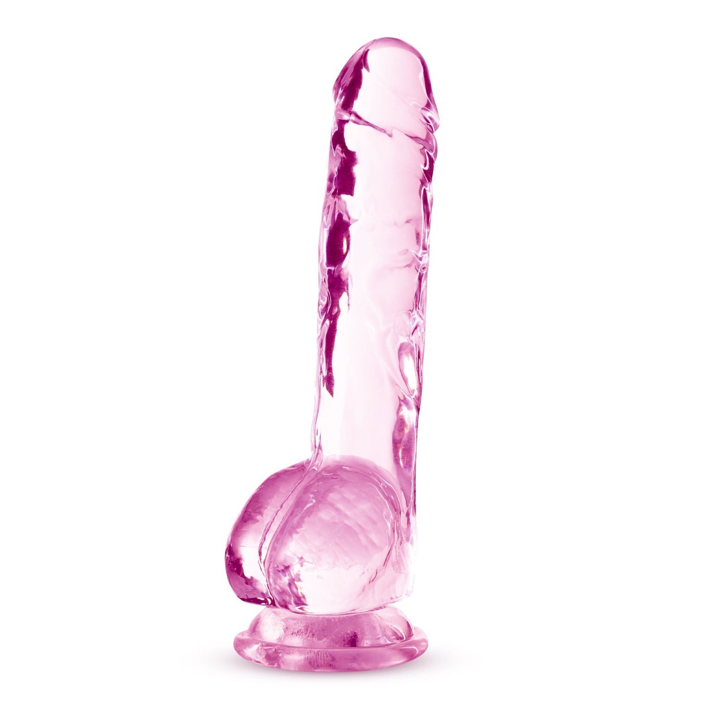 Naturally Yours - 8 Inch Crystalline Dildo - Rose BL-51500