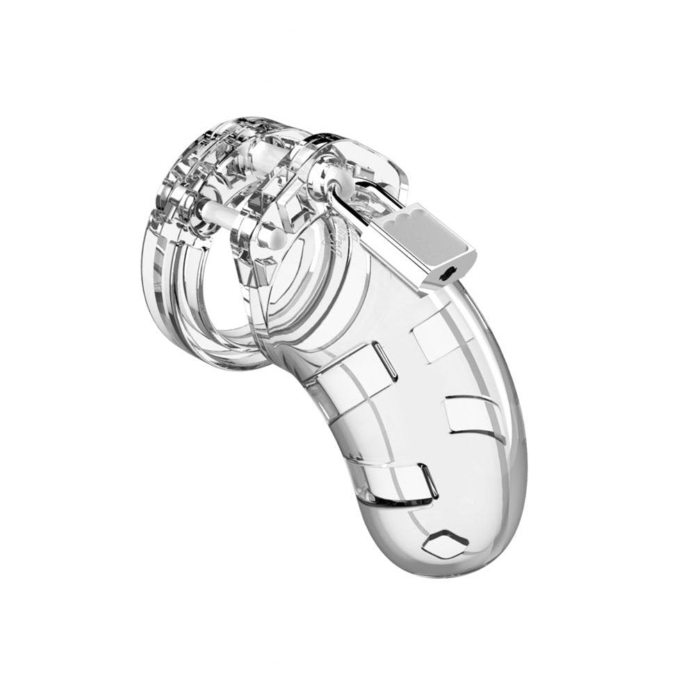 Mancage Model 1 Chastity 3.5 Inch Cock Cage -  Transparent MCG-MCG001TRA