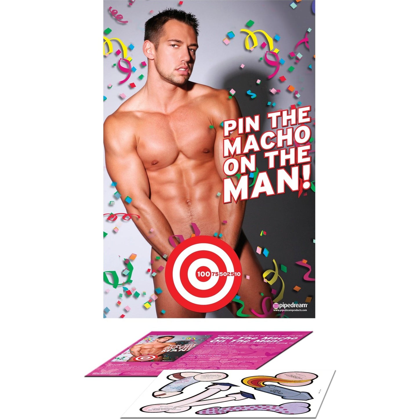 Bachelorette Party Favors - Pin the Macho on the Man PD8204-00