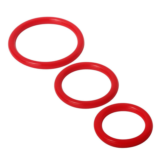 Trinity Silicone Cock Rings - Red TV-SP130-RED