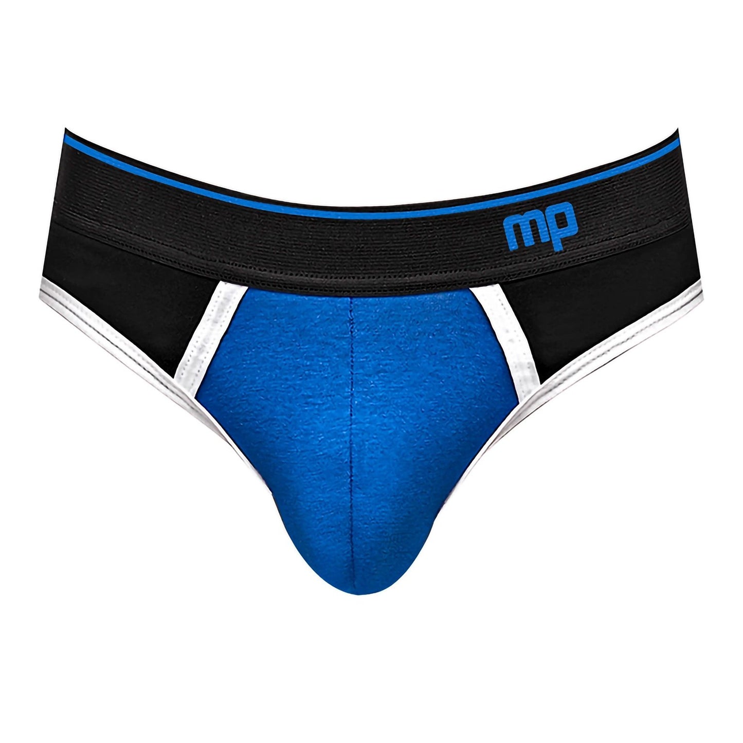 Retro Sport Panel Thong - L/ XL - Black/ Blue MP-414265RBLX