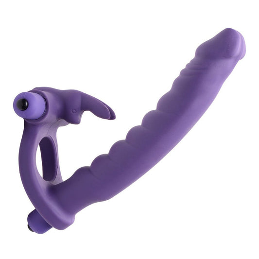 Double Delight Dual Insertion Vibrating  Rabbit Cock Ring FR-AD625