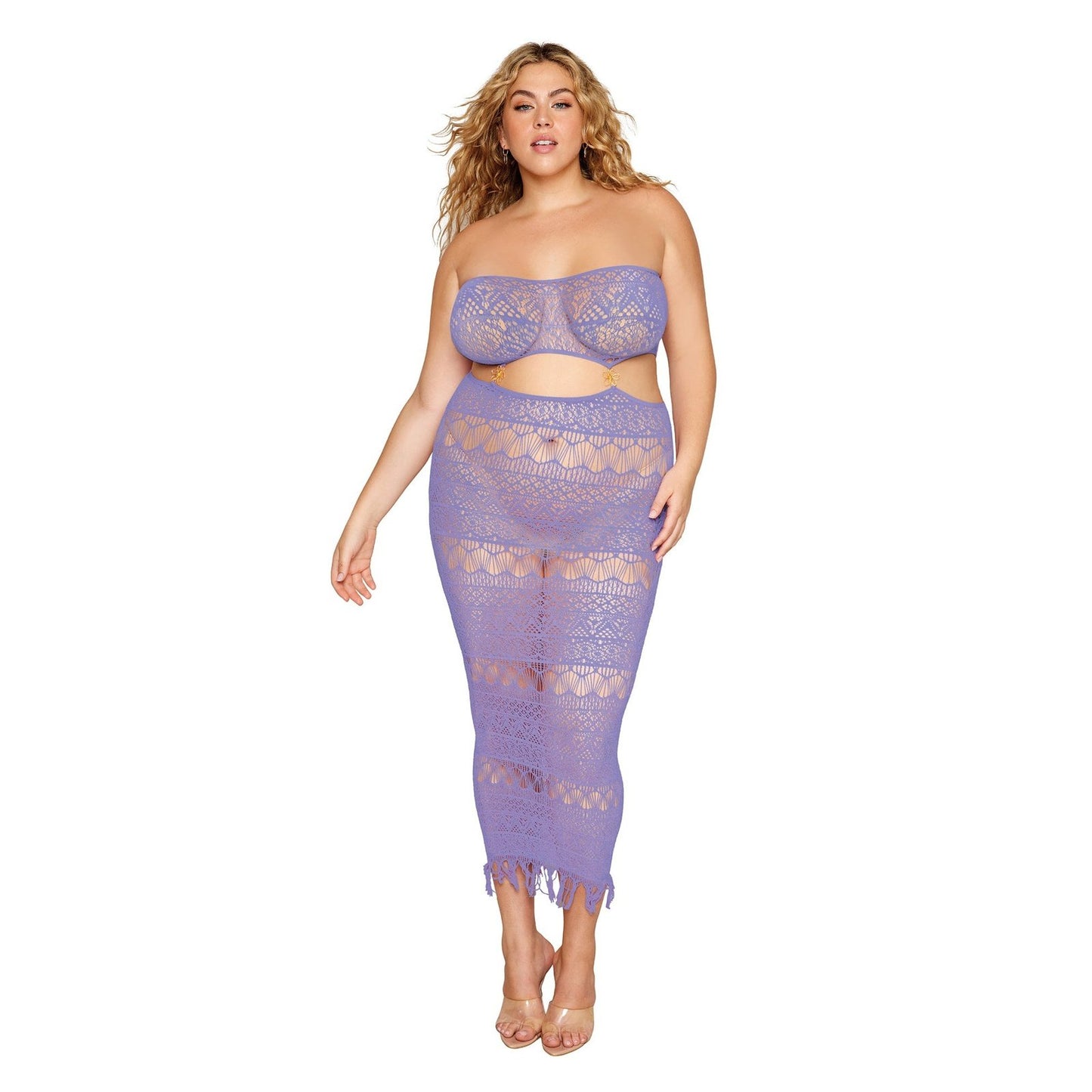 Bodystocking Gown - Queen Size - Lavender Haze DG-0506XLAVHZQ