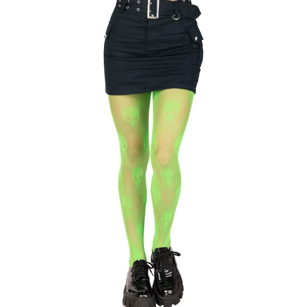 Alien Net Tights - One Size - Green LA-9728GRNOS