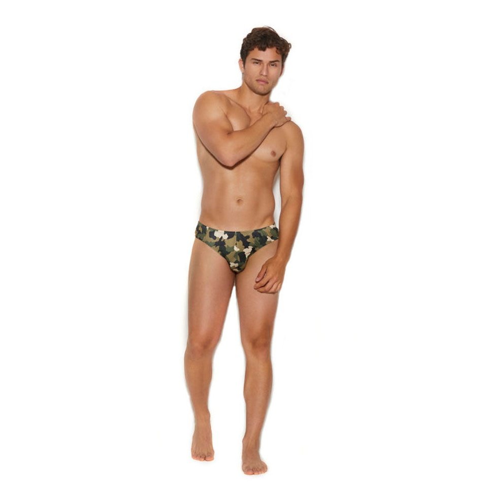 Men's Thong Back Brief - Large/xlarge -  Camouflage EM-82391CAMLXL