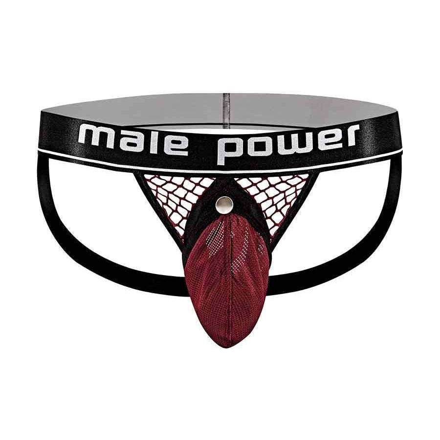 Cock Pit Net Cock Ring Jock - S/ M - Burgundy MP-346260BNSM