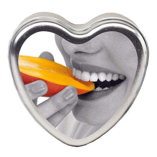 Edible Heart Candle - Mango - 4 Oz. EB-HSCK009