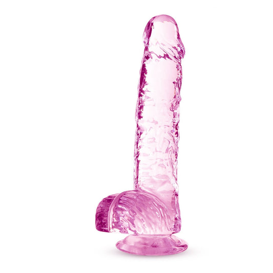 Naturally Yours - 6 Inch Crystalline Dildo - Rose BL-51700