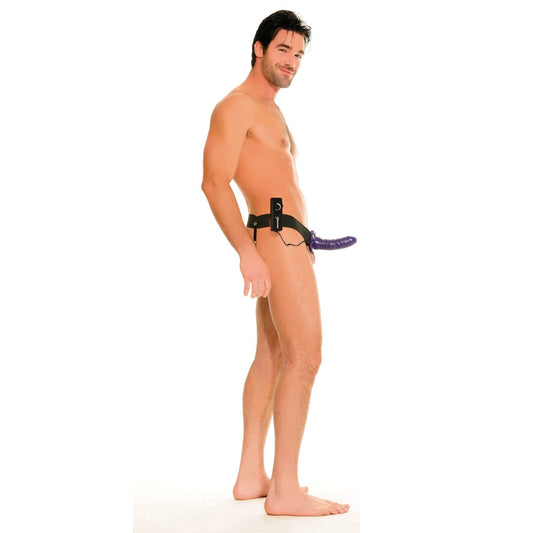 Fetish Fantasy Series for Him or Her Vibrating Hollow Strap-on - Purple PD3367-12