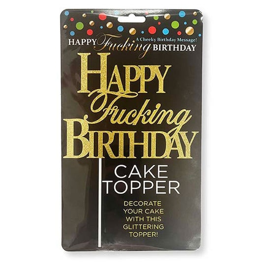 Happy Fucking Birthday Cake Topper - Gold LG-CP1107