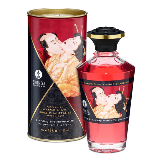 Aphrodisiac Warming Oil - Sparkling Strawberry  Wine SHU2208