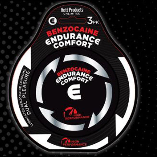 Endurance Comfort - Benzocaine Condoms - 3 Pk HTP3468