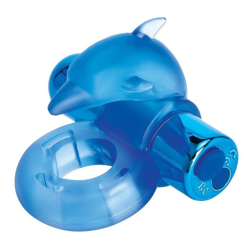 Bodywand Rechargeable Dancing Dolphin Ring - Blue X-BW1507