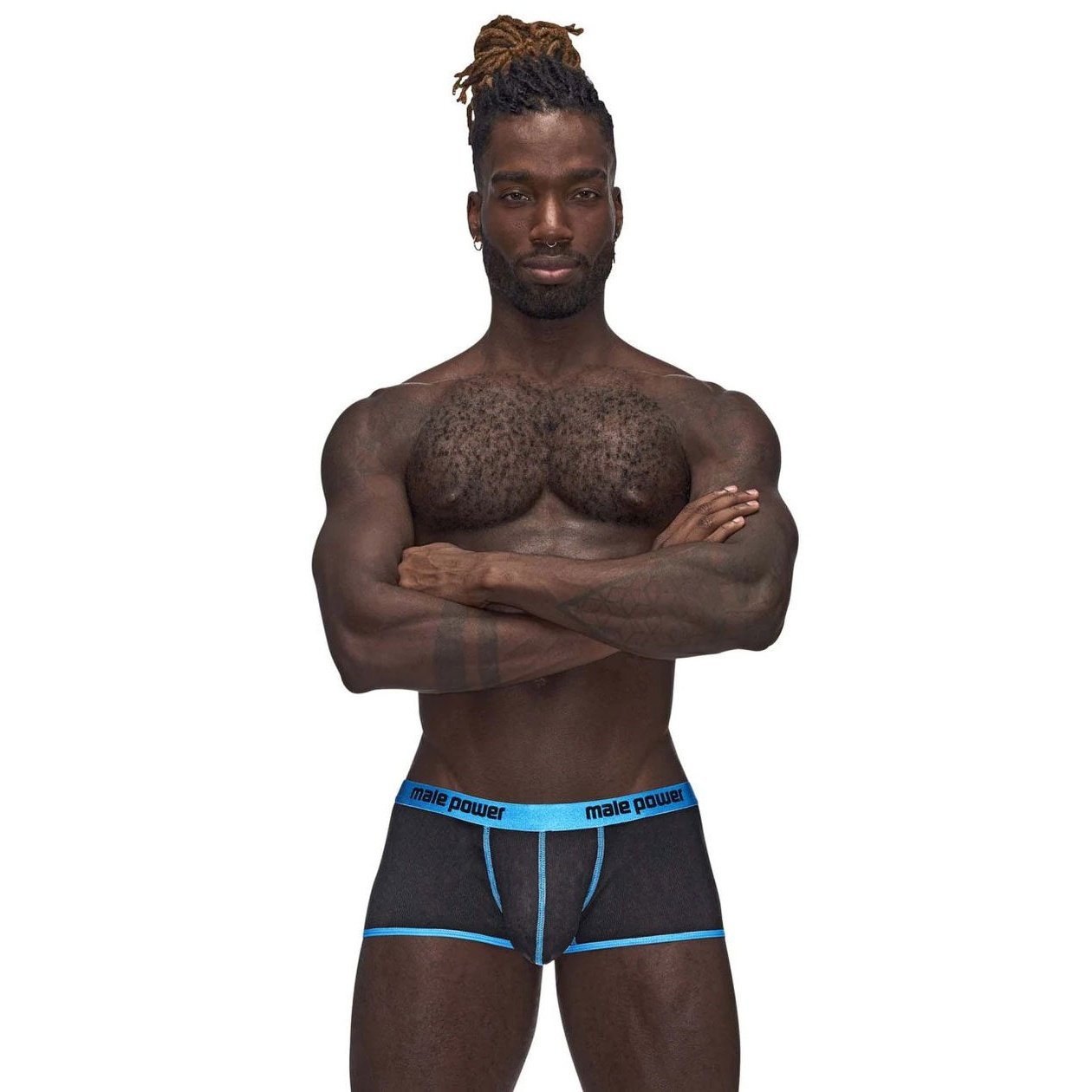 Casanova Uplift Mini Shorts - Medium - Black/blue MP-143270BKMD