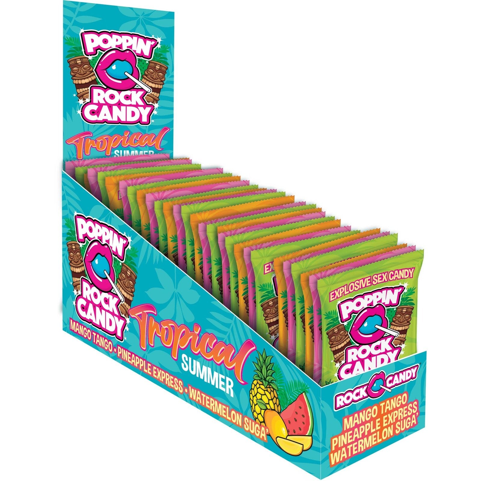 Popping Rock Tropical Summer 36 Pk Display - Mango Tango - Pineapple Express - Watermelon Sugar RC-PRTS-136