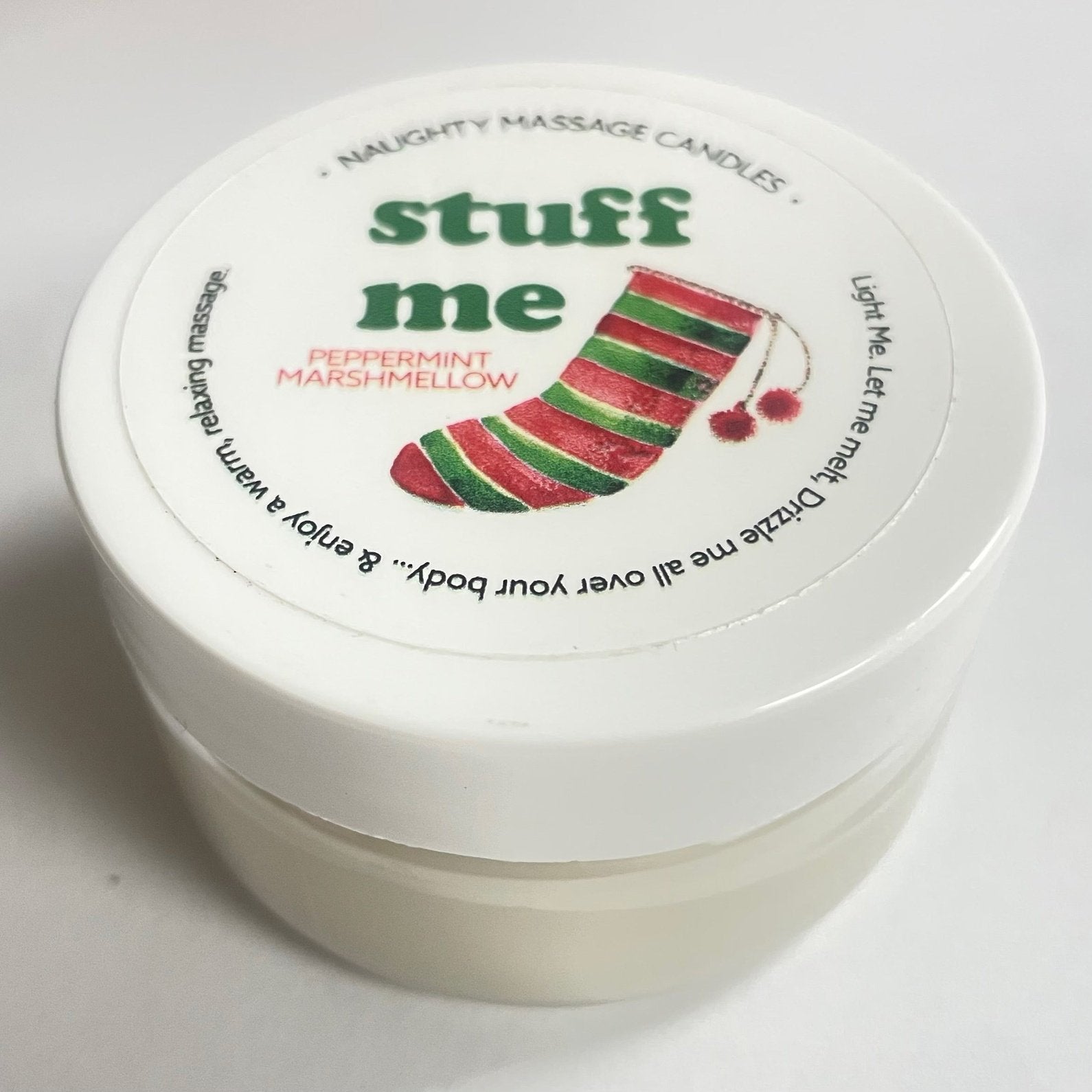 Stuff Me Massage Candle - Peppermint Marshmallow 1.7 Oz KS14311