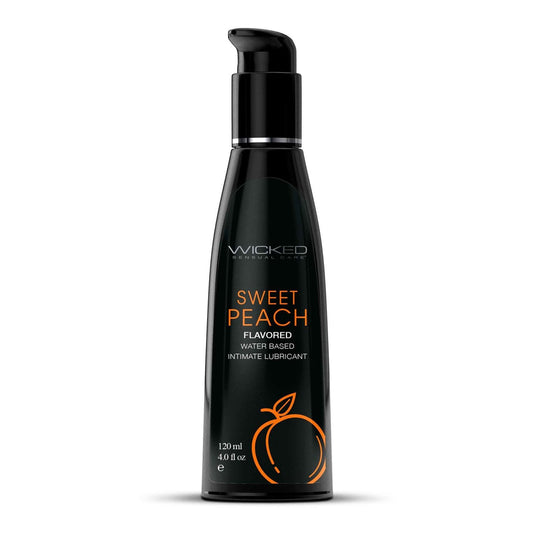 Aqua Sweet Peach Flavored Water Based Intimate  Lubricant - 4 Fl. Oz. WS-90384