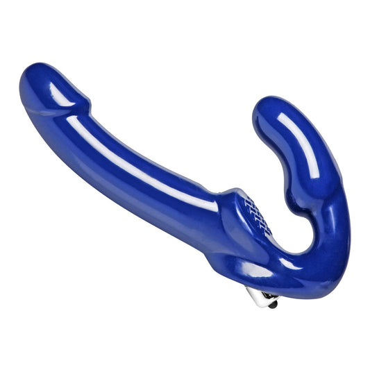 Revolver II Vibrating Strapless Strap on Dildo -  Blue SU-AE170