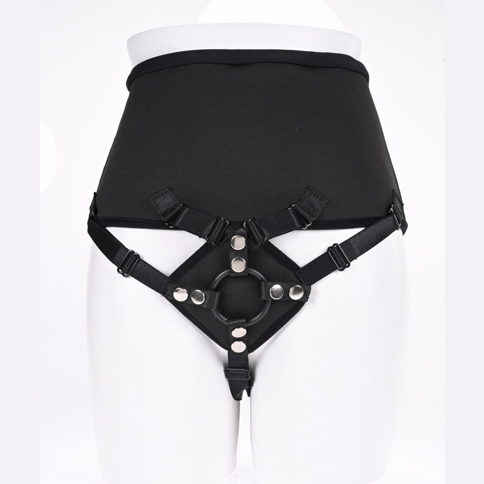 High Waisted Corset Strap on - Black SS31006