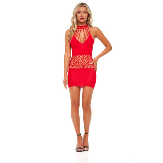 Rich B Phase Dress - One Size - Red PKL-25123REDOS