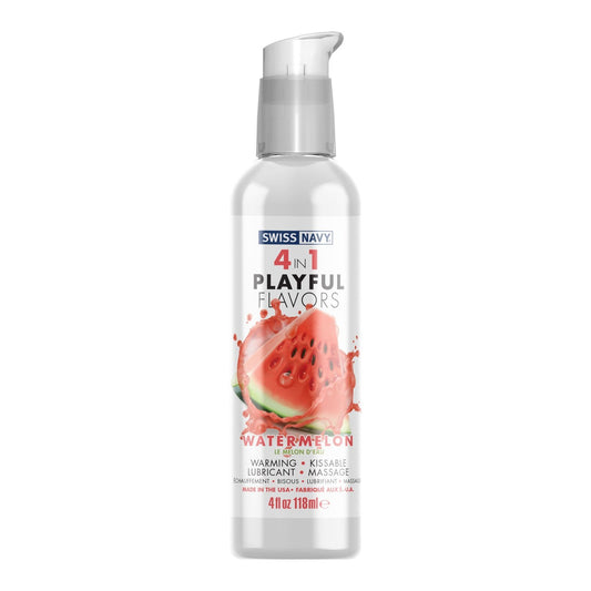 Swiss Navy 4-in-1 Playful Flavors - Watermelon 4 Oz MD-SN4N1FWM4