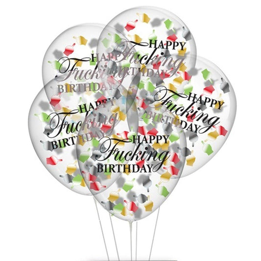 Happy Fucking Birthday Confetti Balloons LG-CP1052