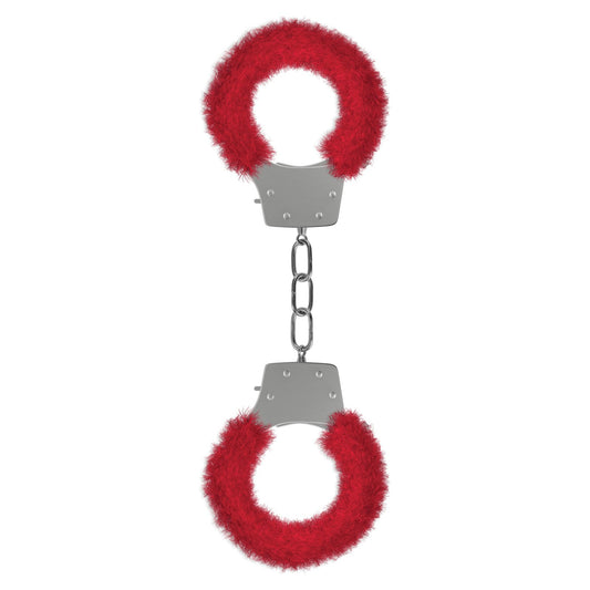 Pleasure Handcuffs Furry - Red OU-OU004RED