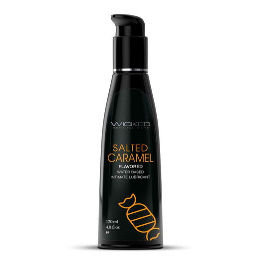 Aqua Salted Caramel Flavored Water Based Intimate  Lubricant - 4 Fl. Oz. WS-90324