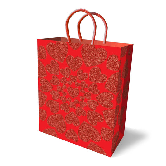 Glitter Heart Gift Bag - Red LG-LGP026