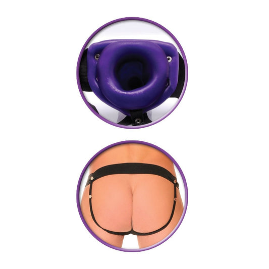 Fetish Fantasy Series for Him or Her Hollow Strap-on - Purple PD3366-12