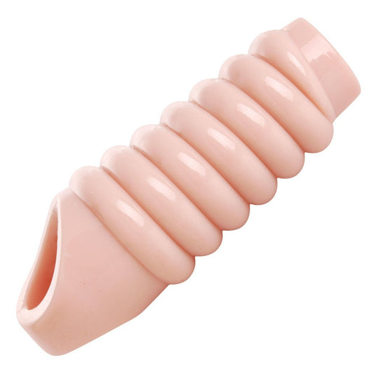 Really Ample Ribbed Penis Enhancer Sheath SM-AE560