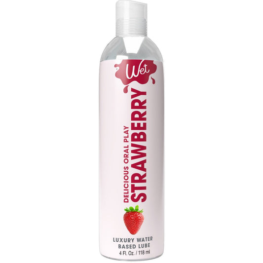 Wet Delicious Oral Play - Strawberry - Waterbased  Flavored Lubricant 4 Oz WT21525