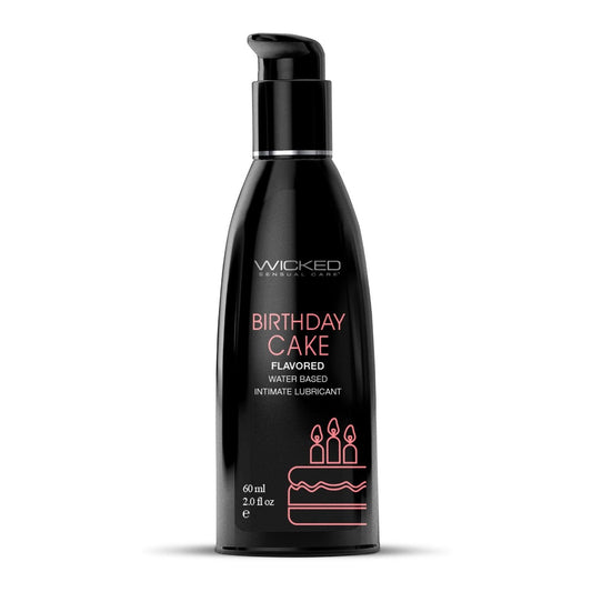 Aqua Birthday Cake Flavored Water Based Intimate  Lubricant - 2 Fl. Oz. WS-90442
