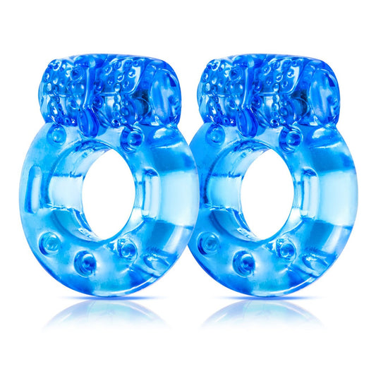 Stay Hard - Vibrating Cock Rings - 2 Pack - Blue BL-30402