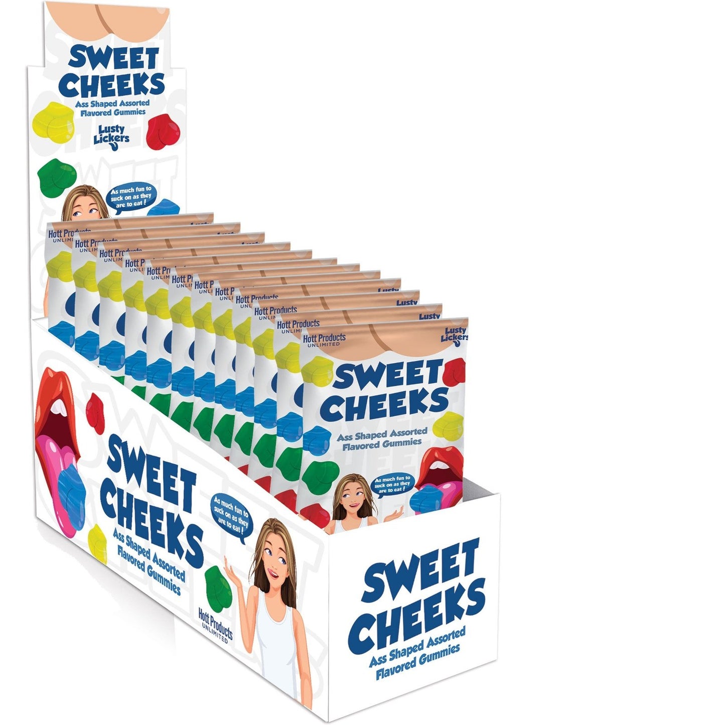 Sweet Cheeks Gummies - Ass Shaped Gummies -  Assorted Flavors HTP3512-D