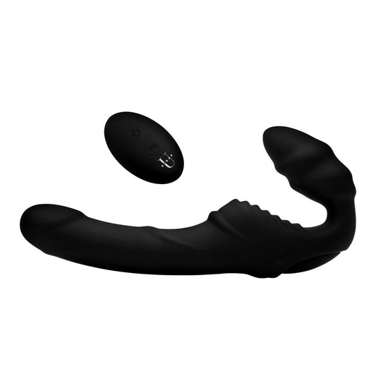 Pro Rider 9x Vibrating Silicone Strapless  Strap on With Remote Control SU-AF895