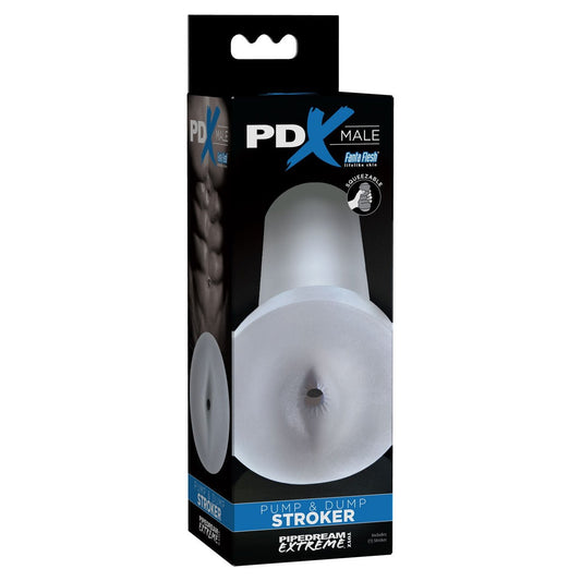 Pdx Male Pump and Dump Stroker Clear PD3791-20