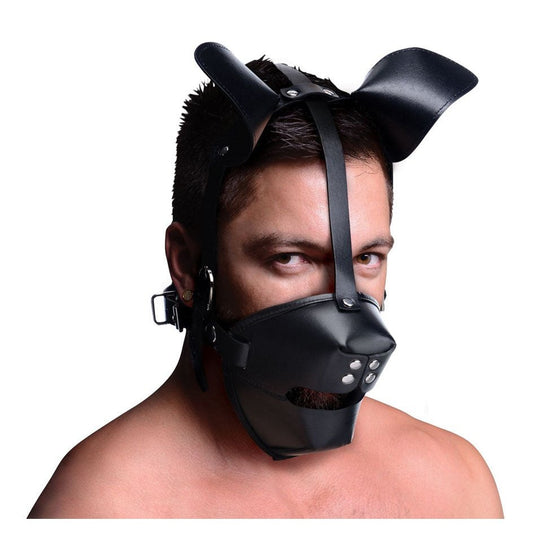 Pup Puppy Play Hood and Breathable Ball Gag MS-AE766