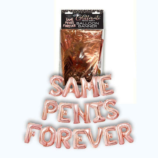 Glitterati Same Penis Balloon Banner - Pink LG-CP1100
