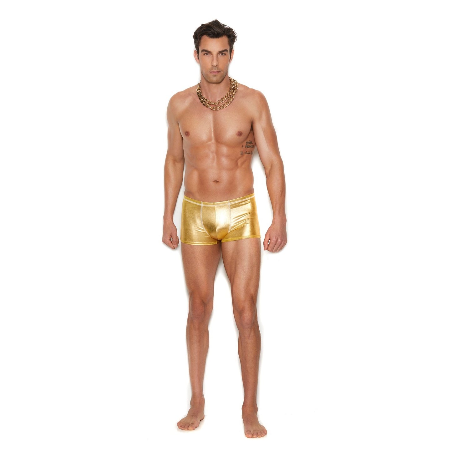 Men's Gold Lame Boxer Brief - Small/medium - Gold EM-82193GLDSM