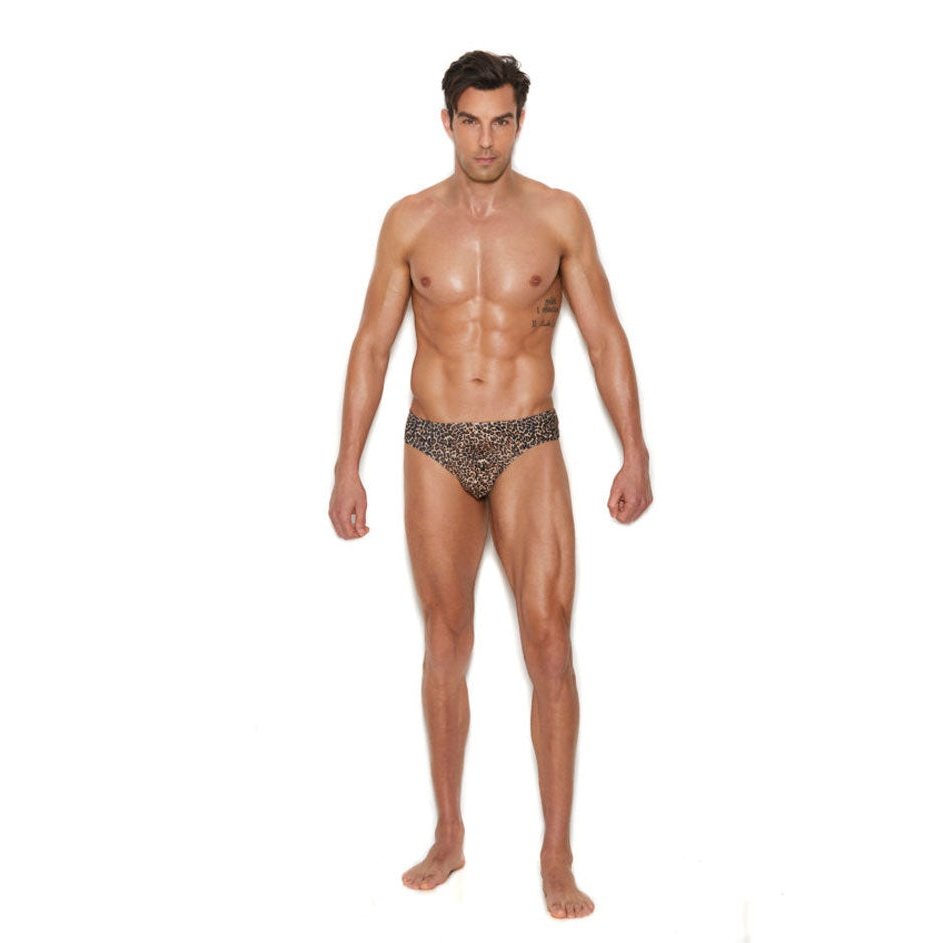 Men's Thong Back Brief - Small/medium - Animal EM-82205ANMSM