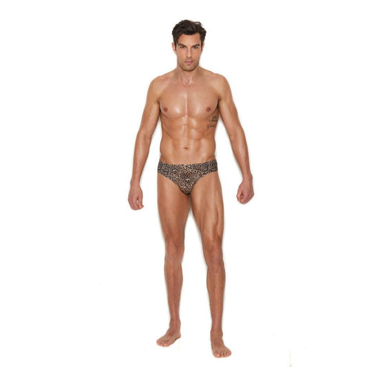 Men's Thong Back Brief - Small/medium - Animal EM-82205ANMSM