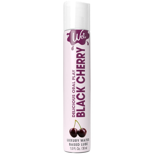 Wet Delicious Oral Play - Black Cherry -  Waterbase Flavored Lubricant 1 Oz WT21527