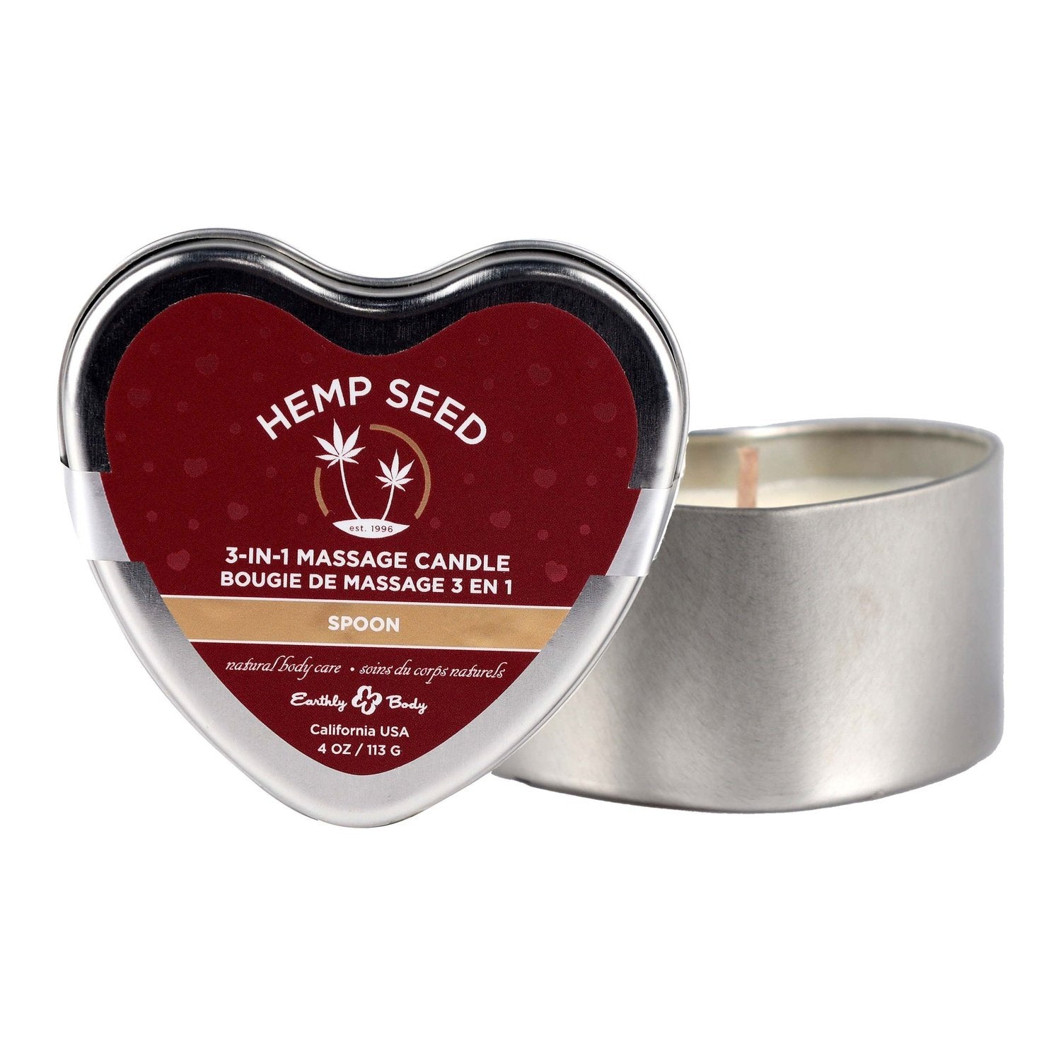 3-in-1 Massage Candle - Spoon - 4 Oz EB-HSCV023C