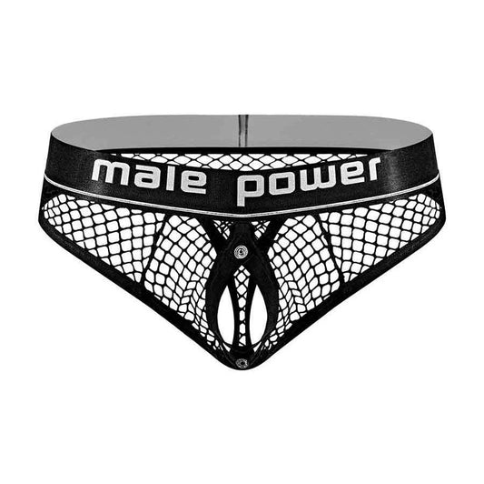 Cock Pit Net Cock Ring Thong - S/ M - Black MP-410260BKSM