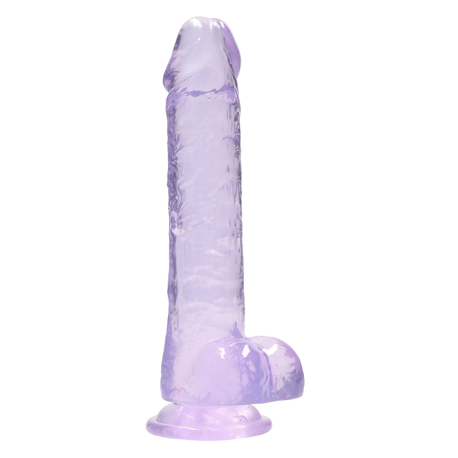 8 Inch Realistic Dildo With Balls - Purple SH-REA092PUR