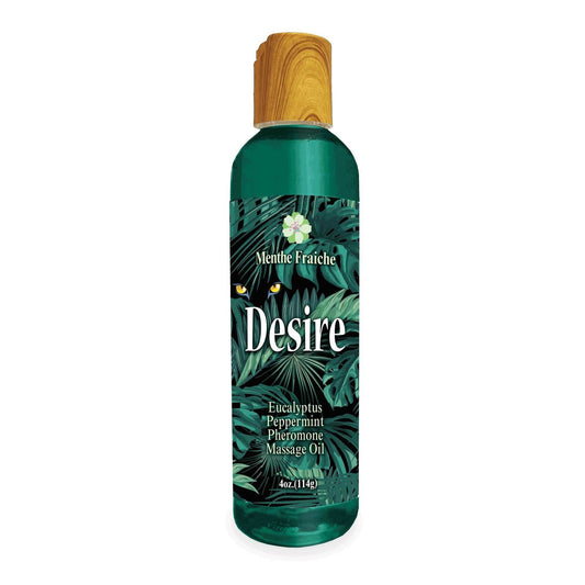 Desire Pheromone Massage Oil 4 Oz - Eucalyptus and Peppermint LG-BT701