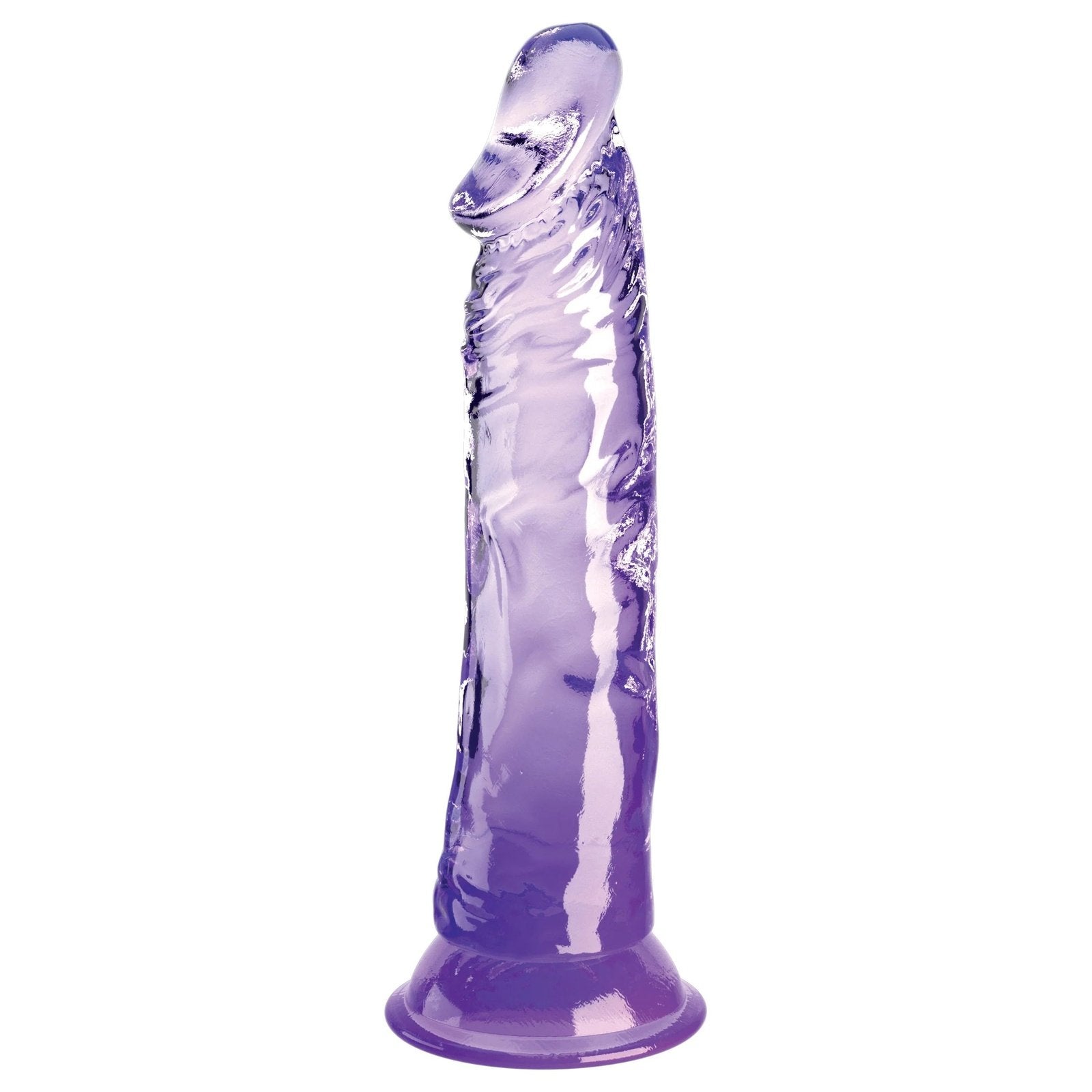 King Cock Clear 8 Inch - Purple PD5757-12