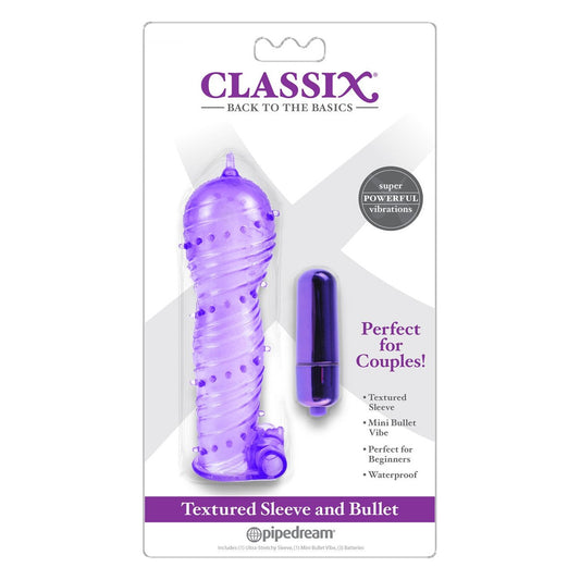 Classix Textured Sleeve & Bullet - Purple PD1989-12