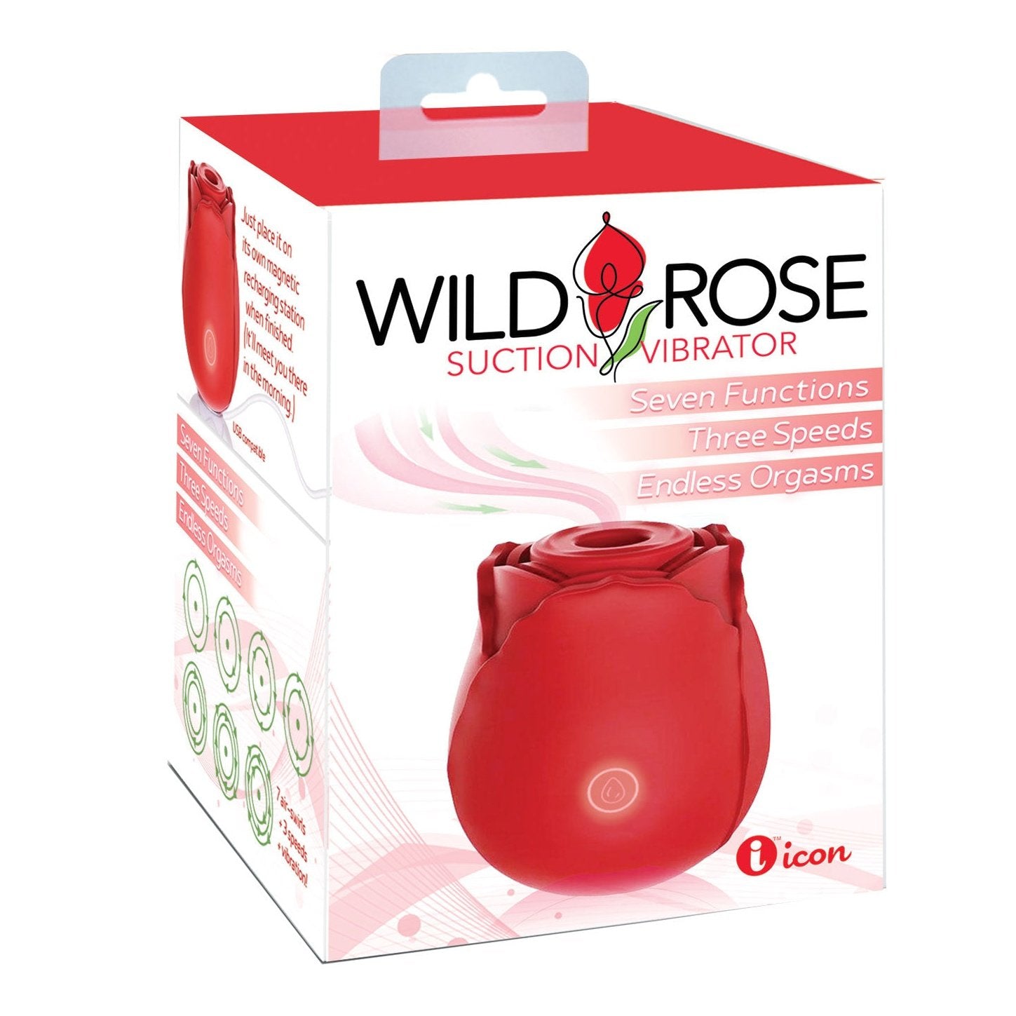 Wild Rose Suction Vibrator - Red IC1700